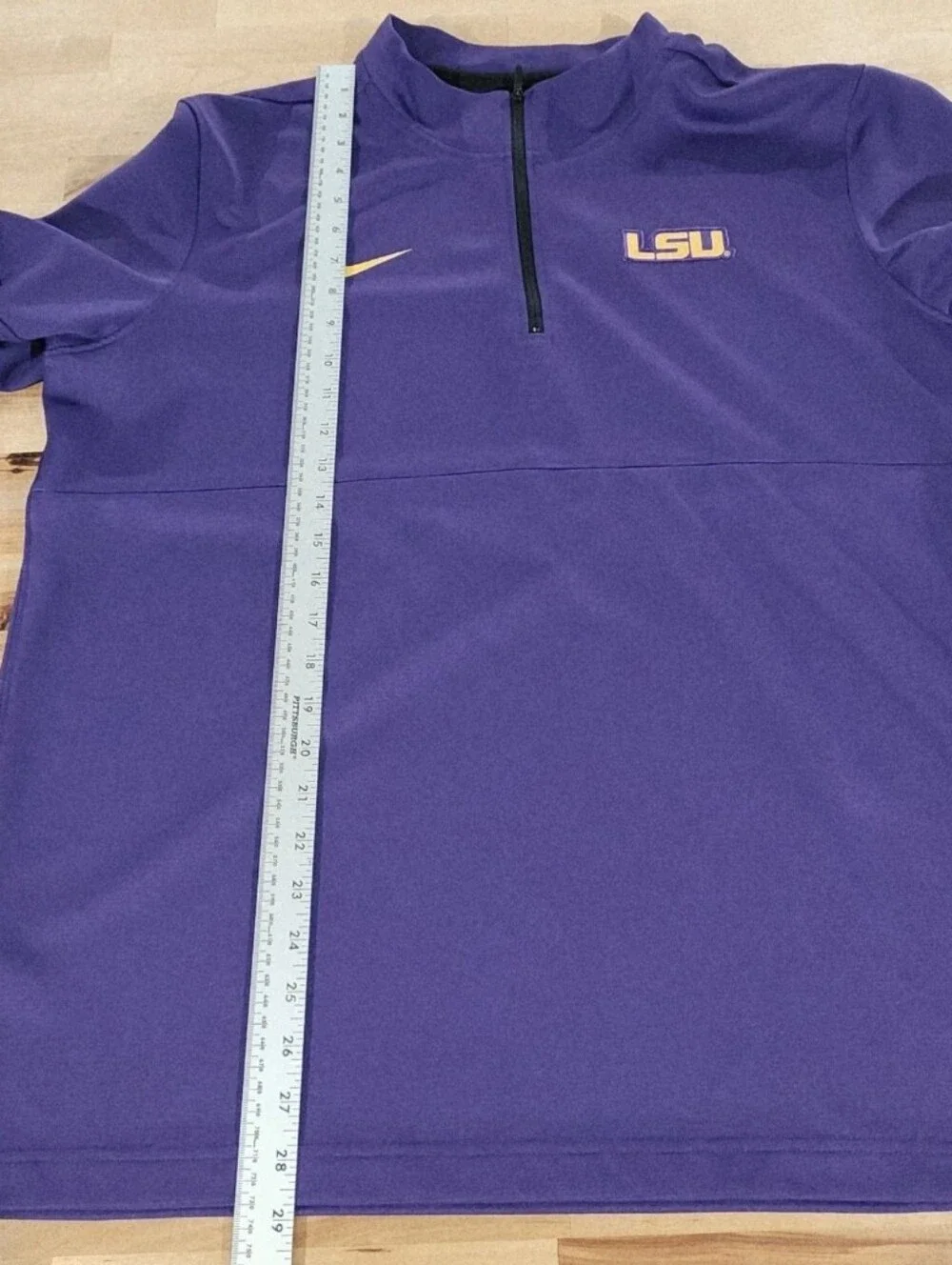 LSU Nike 1/4 Zip Pullover Shirt Men's Size XL Long Sleeve On Field